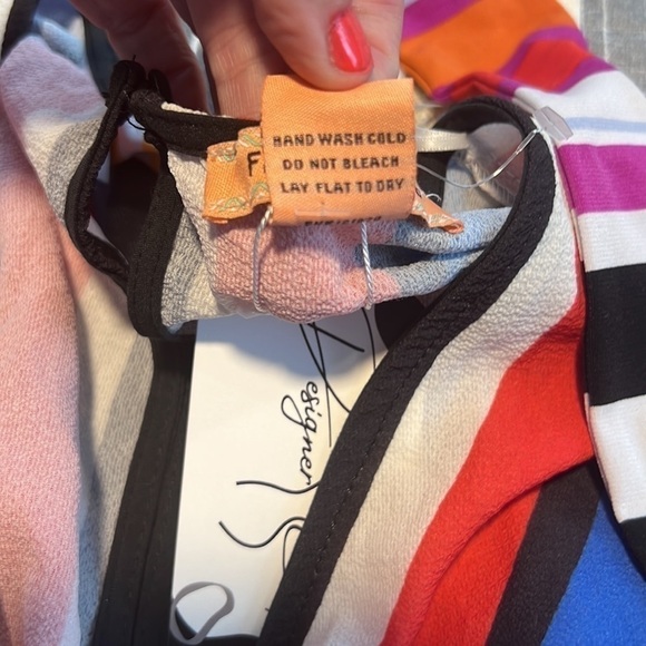 Anthro’s Flying Tomato, Vibrant Striped Jumpsuit, Belted, Excellent Condition,M - Picture 7 of 10